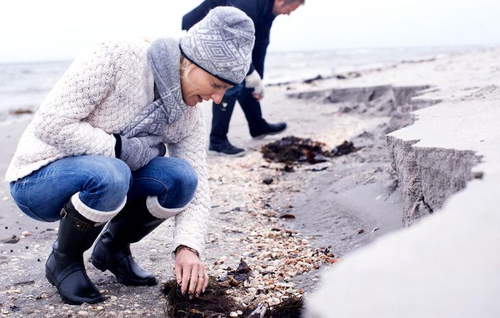 Tag en tur på stranden